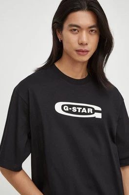 G-Star Raw t-shirt bawełniany męski kolor czarny z nadrukiem