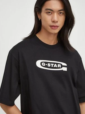 G-Star Raw t-shirt bawełniany męski kolor czarny z nadrukiem