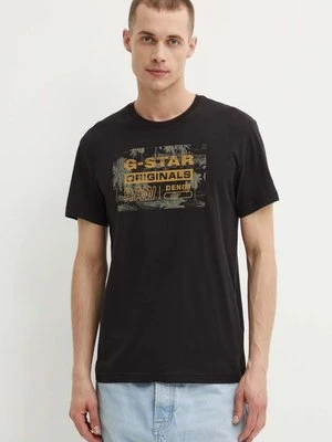 G-Star Raw t-shirt bawełniany męski kolor czarny z nadrukiem D24682-C506