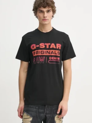 Zdjęcie produktu G-Star Raw t-shirt bawełniany męski kolor czarny z nadrukiem D25149-336