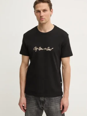 G-Star t-shirt bawełniany męski kolor czarny z nadrukiem D25150-C812