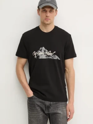 G-Star t-shirt bawełniany męski kolor czarny z nadrukiem D25158-C812