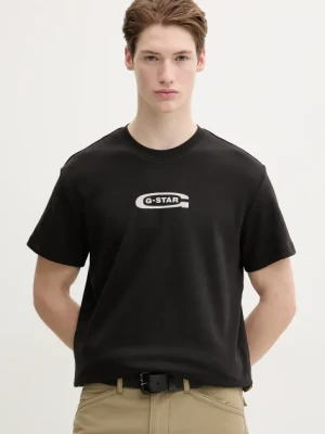 G-Star t-shirt bawełniany męski kolor czarny z nadrukiem D25967-C812