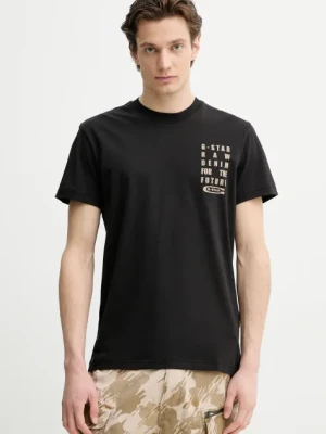 G-Star Raw t-shirt bawełniany męski kolor czarny z nadrukiem D25968-C506
