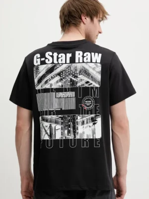 G-Star Raw t-shirt bawełniany męski kolor czarny z nadrukiem D25976-C784
