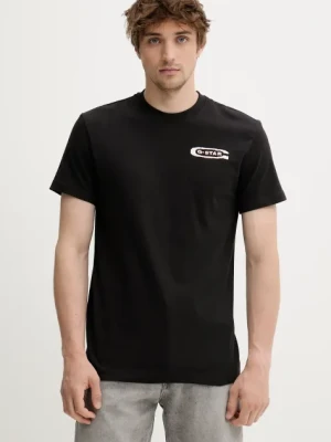 G-Star t-shirt bawełniany męski kolor czarny z nadrukiem D26047-C336