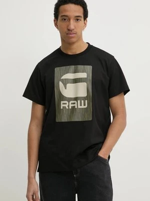 G-Star Raw t-shirt bawełniany męski kolor czarny z nadrukiem D26478-C336