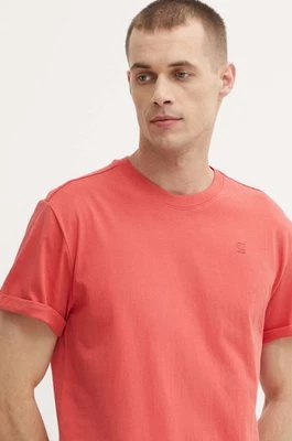 G-Star Raw t-shirt bawełniany męski kolor czerwony gładki