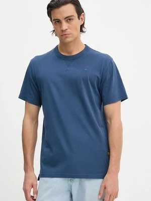 G-Star Raw t-shirt bawełniany męski kolor granatowy gładki D24449-336