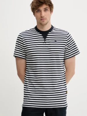G-Star Raw t-shirt bawełniany męski kolor granatowy wzorzysty D25961-C339
