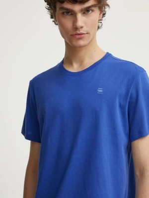 G-Star Raw t-shirt bawełniany męski kolor niebieski gładki