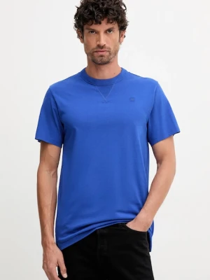 G-Star Raw t-shirt bawełniany męski kolor niebieski gładki D24449-336