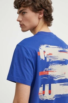 G-Star Raw t-shirt bawełniany męski kolor niebieski gładki D24684-C336