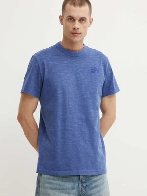 G-Star Raw t-shirt bawełniany męski kolor niebieski gładki D24688-B256