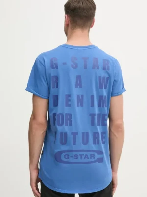 G-Star t-shirt bawełniany męski kolor niebieski gładki D25971-2653