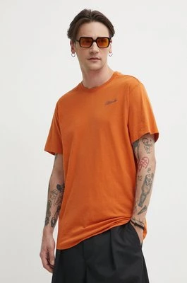 G-Star Raw t-shirt bawełniany męski kolor pomarańczowy z nadrukiem
