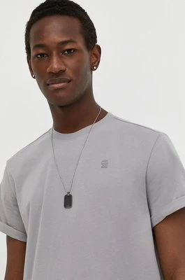 G-Star Raw t-shirt bawełniany męski kolor szary gładki