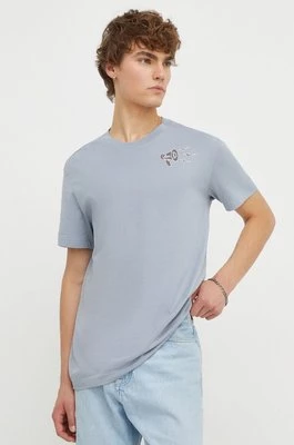G-Star Raw t-shirt bawełniany męski kolor szary z nadrukiem