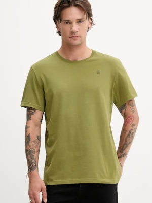 G-Star Raw t-shirt bawełniany męski kolor zielony gładki D16411-336