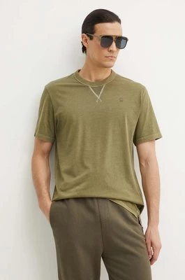 G-Star Raw t-shirt bawełniany męski kolor zielony gładki D24449-2653