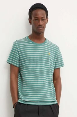 G-Star Raw t-shirt bawełniany męski kolor zielony wzorzysty D24941-C339
