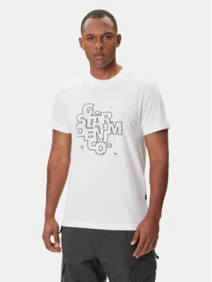 G-Star Raw T-Shirt HD Print D26824-D975 Biały Regular Fit