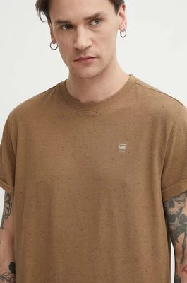 G-Star Raw t-shirt bawełniany kolor brązowy