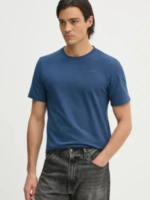 G-Star t-shirt męski kolor niebieski gładki