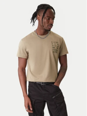 G-Star Raw T-Shirt Text Chest D25968-C506 6057 Zielony Regular Fit