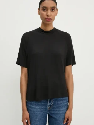 G-Star t-shirt z domieszką wełny kolor czarny D25051-D703