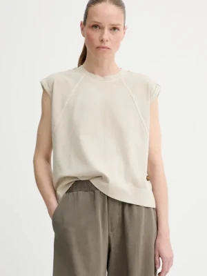 G-Star Raw top bawełniany kolor beżowy D26421-C261