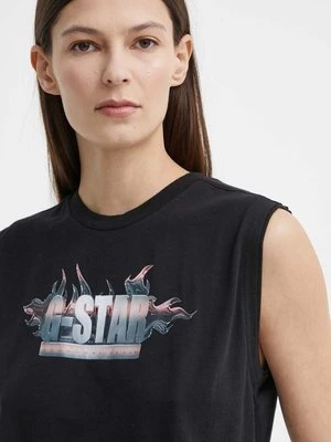 G-Star Raw top bawełniany kolor czarny