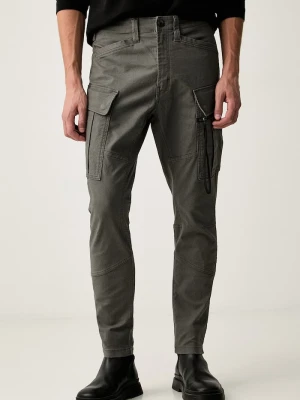 G-Star spodnie skinny męskie bawełniane z elastanem Zip Pkt 3D Skinny Cargo 2.0 szary