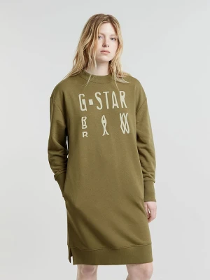 G-Star Sukienka dresowa w kolorze khaki rozmiar: XL