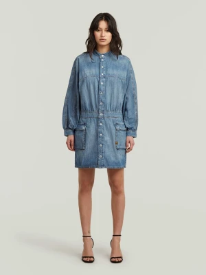 G-Star Sukienka dżinsowa w kolorze niebieskim rozmiar: XL