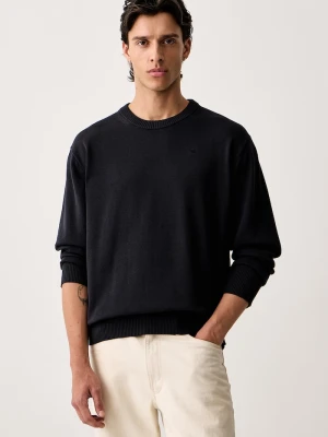 G-Star sweter męski z bawełną Core refined r granatowy