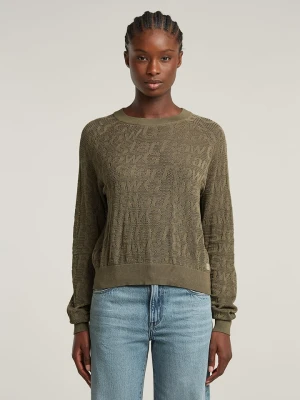 G-Star Sweter w kolorze khaki rozmiar: L
