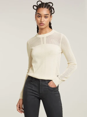 G-Star Sweter w kolorze kremowym rozmiar: L