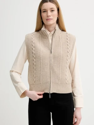 G-Star sweter wełniany 0 damski kolor beżowy ciepły D27728.D770