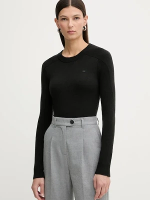 G-Star sweter wełniany Core damski kolor czarny lekki D27712-B692