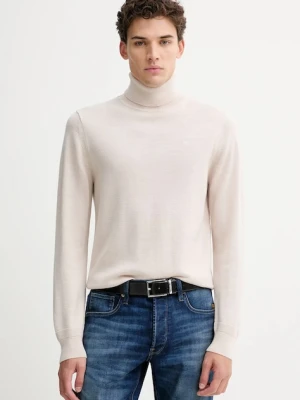 G-Star sweter wełniany 0 męski kolor beżowy z golferm D27706.B692