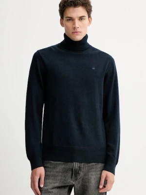 G-Star sweter wełniany 0 męski kolor granatowy z golferm D27706.B692