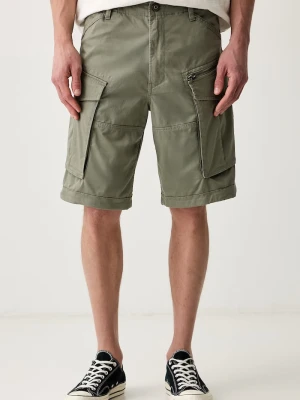 G-Star szorty cargo męskie bawełniane z elastanem Rovic zip relaxed 12 zielony