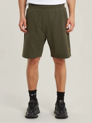 G-Star Szorty dresowe w kolorze khaki rozmiar: S
