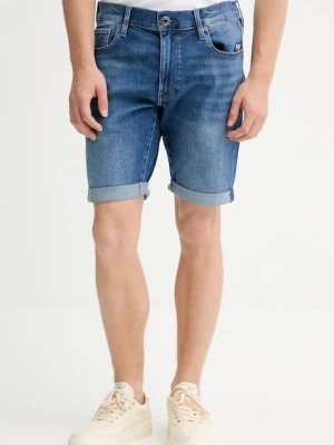 G-Star szorty jeansowe 3301 Slim Short niebieski