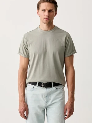 G-Star T-shirt basic męski bawełniany Lash zielony