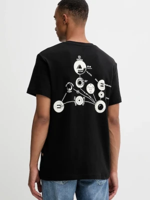 G-Star t-shirt bawełniany 0 męski kolor czarny wzorzysty D27721.D976