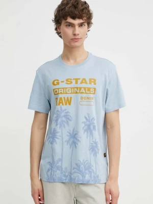 G-Star t-shirt bawełniany niebieski
