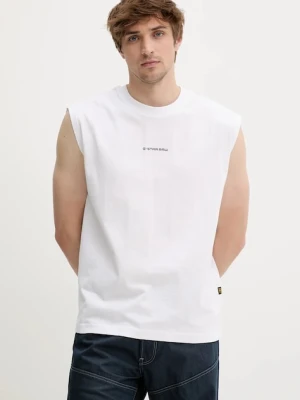 G-Star t-shirt bawełniany Boxy sl r t biały