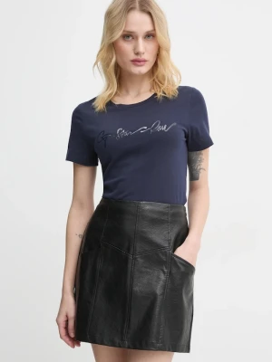 G-Star t-shirt bawełniany granatowy